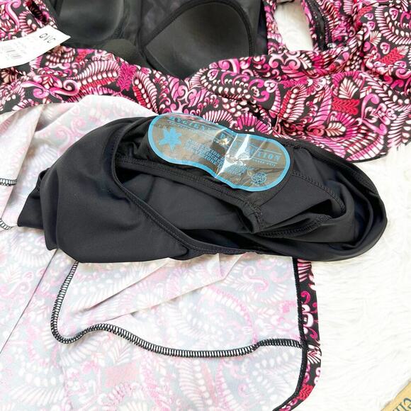 New Fit 4u One Piece Overlay Bathing Suit Swimwear Size 6 QVC - Picture 8 of 8